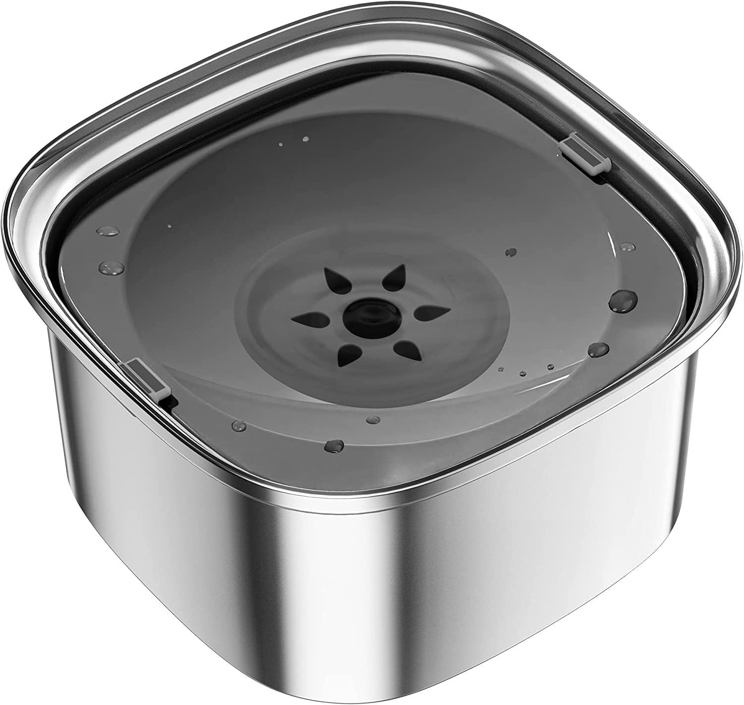 Bol d'eau en acier inoxydable pour animaux - Grande capacité