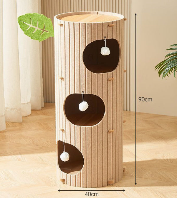 Nid en Feutre pour Chat - Arbre à Gratter Universel