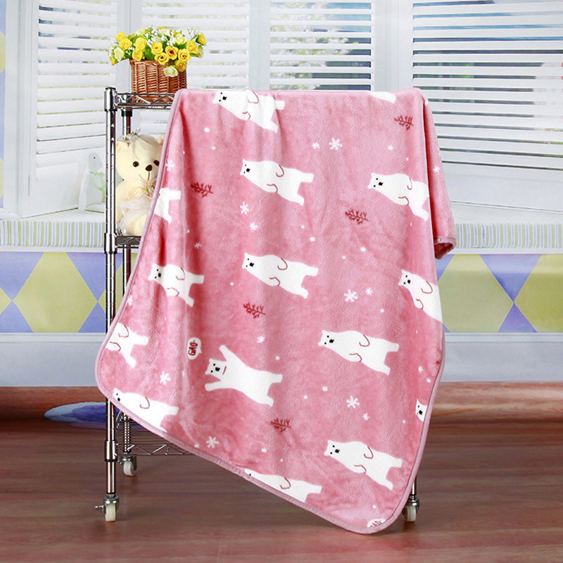 Couverture en Flanelle en Fleece Corail Imprimée