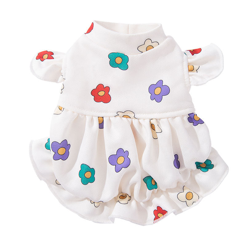Robe Imprimée Fleurs Légère pour Chien