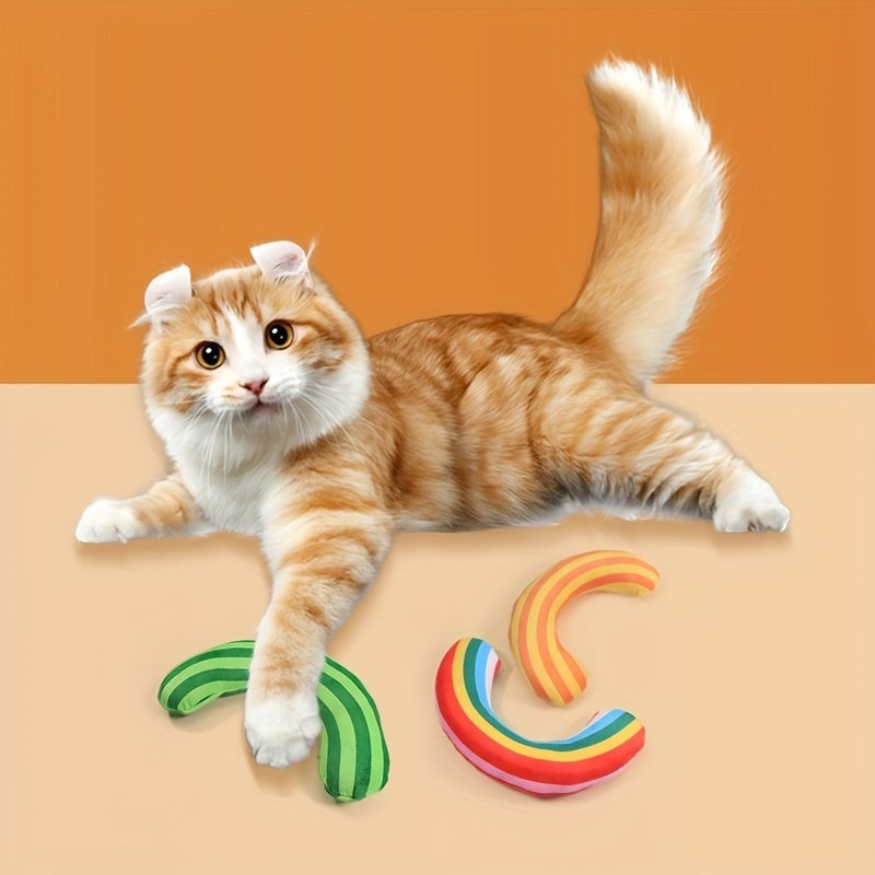 Set de Jouets pour Chats avec Jouet Sonore et Coussin en Catnip