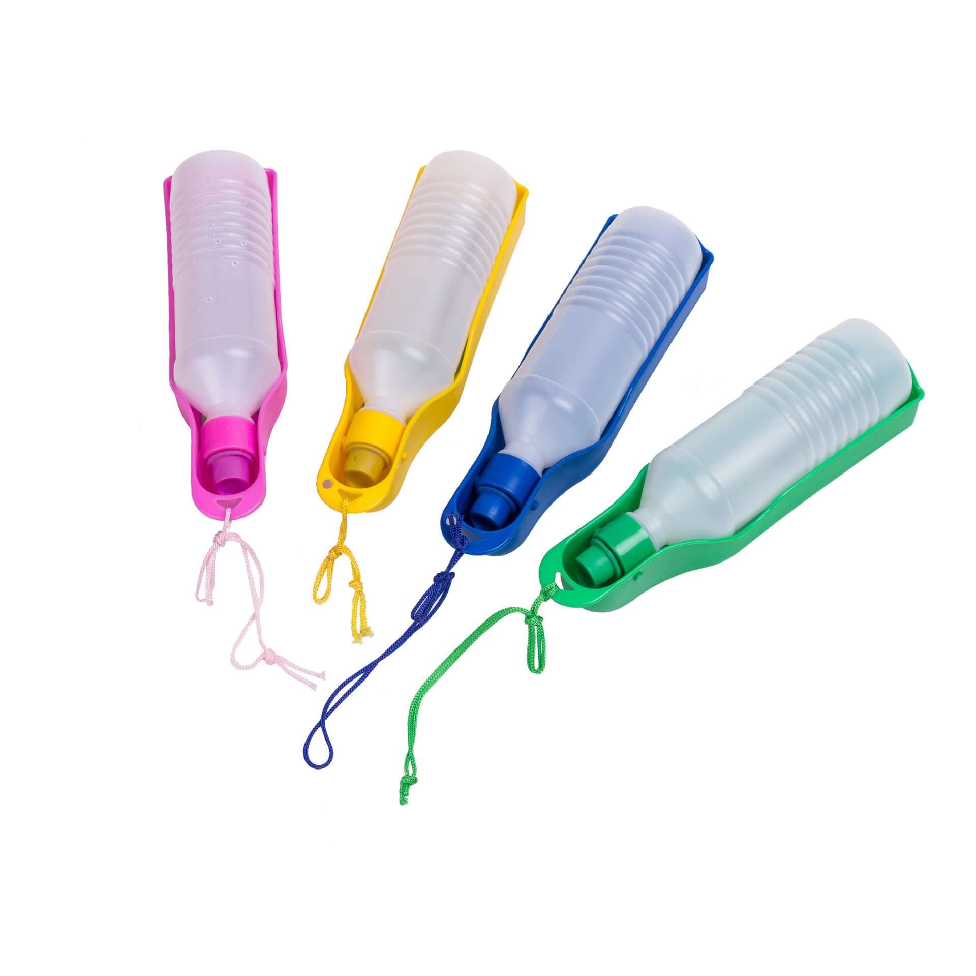 Bouteilles d'eau pour animaux de 500L en plastique, colorées pour voyages et aventures avec vos compagnons à quatre pattes.