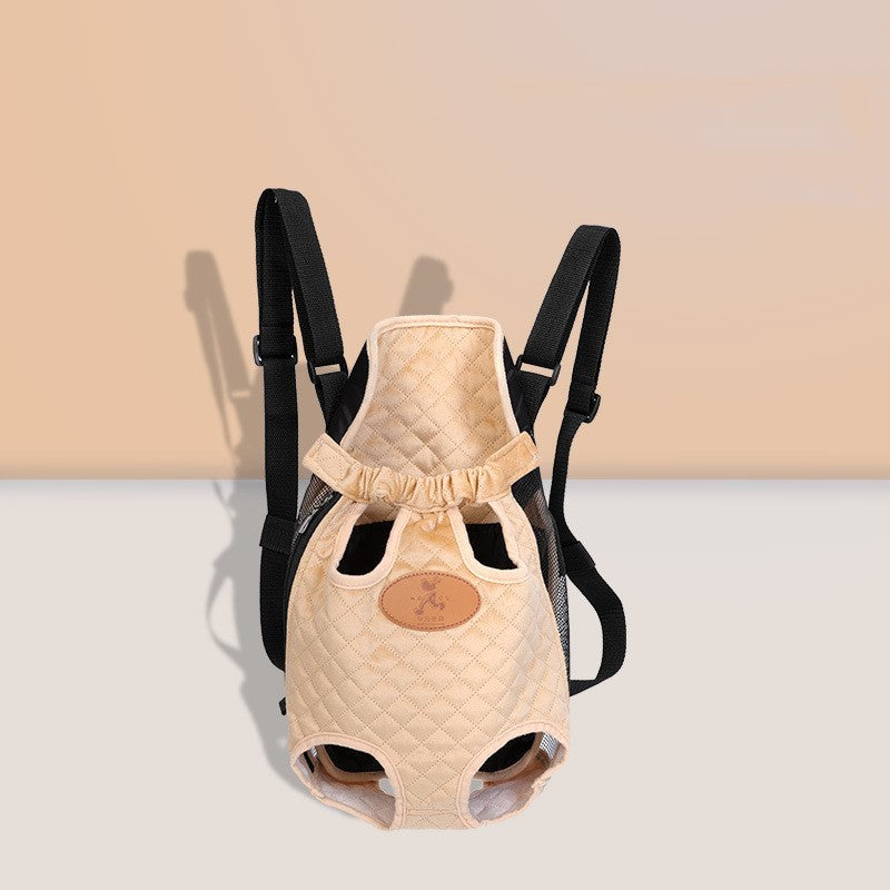 Sac à dos portable pour chat en coton biologique, idéal pour les sorties printanières avec votre félin.