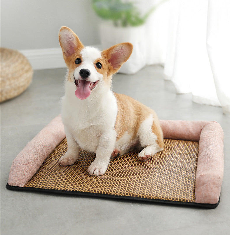 Tapis de sommeil d'été en rattan