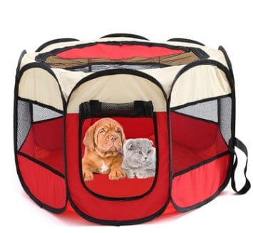 Clôture octogonale pliante pour animaux, idéale pour chiens et chats, en tissu Oxford durable et imperméable.