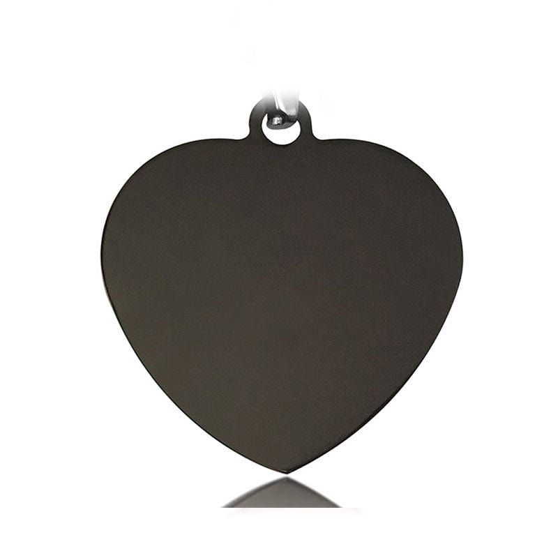 Pendentif anti-perte pour animaux en acier inoxydable, forme de cœur, durable et personnalisable.