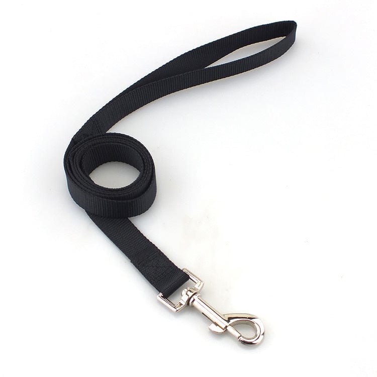 Corde de Traction Solide pour Chien en Nylon noir, résistante et durable pour promener votre animal.