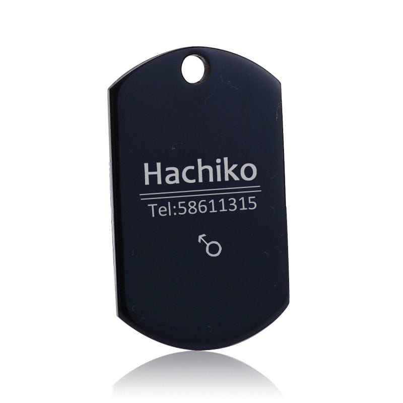 Pendentif anti-perte en acier inoxydable pour animaux, personnalisé avec gravure, durable et stylé.