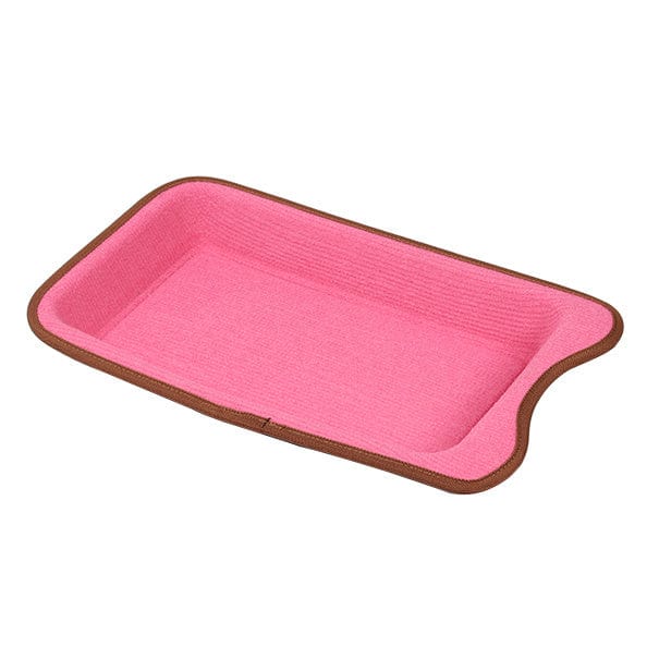 Planche à gratter rose pour chat en PP, idéale pour protéger vos meubles et satisfaire le besoin de grattage de votre félin.
