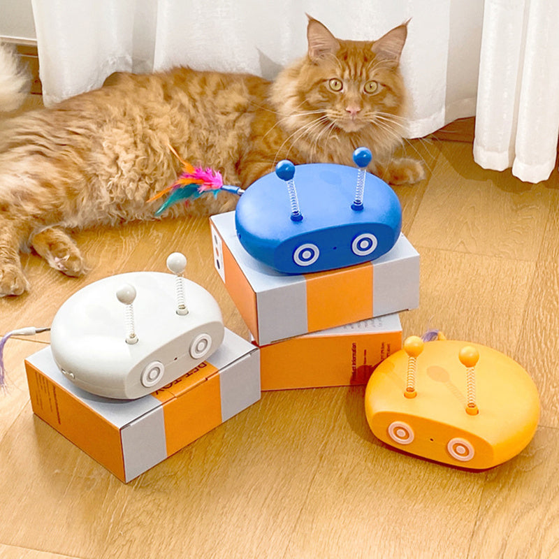 Jouet pour Chat Électrique avec Laser et Plume Rechargeable