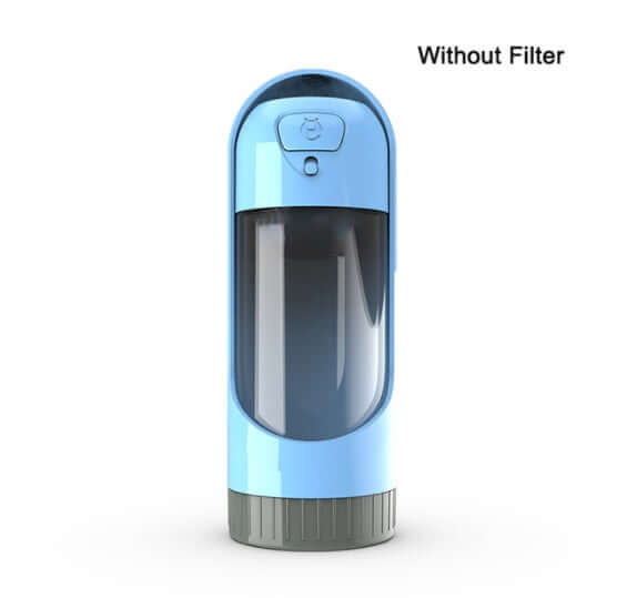 Abreuvoir pour animaux de compagnie bleu sans filtre, parfait pour l'hydratation quotidienne.