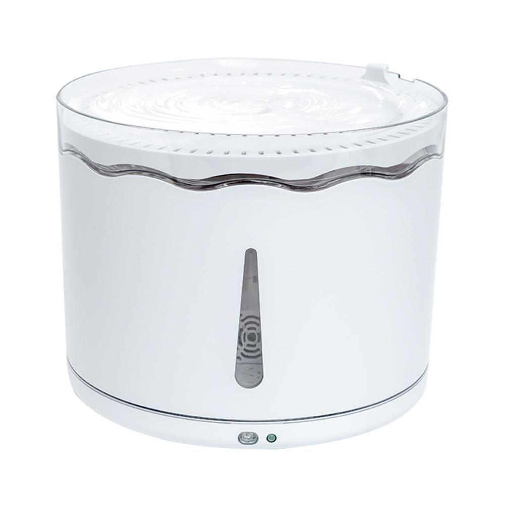 Fontaine à boire automatique pour animaux avec filtre à cinq couches, design moderne et capacité de 2,2 litres.