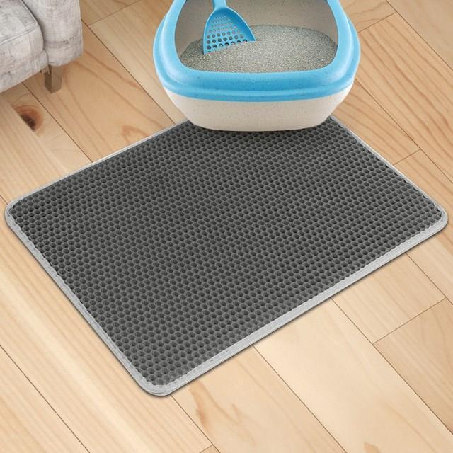 Tapis Double Couche Étanche pour Chat en Polyester