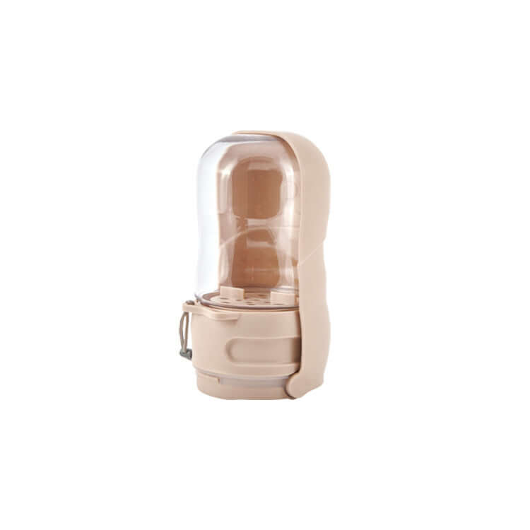 Bol portable pliable pour chiens avec fontaine intégrée, pratique pour les aventures en plein air avec son compagnon.