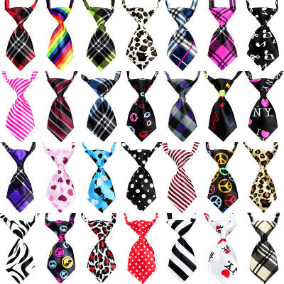 Collection of vibrant, patterned bow ties in various colors and designs, suitable for pets and children.