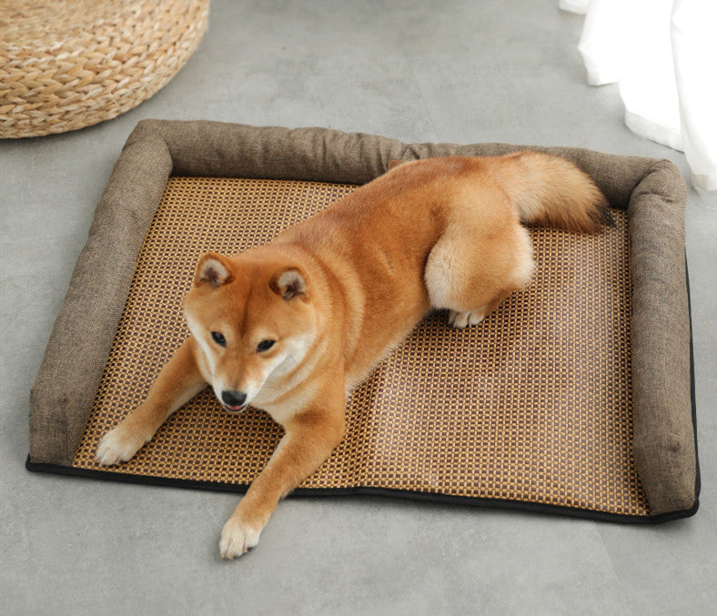 Tapis de sommeil d'été en rattan