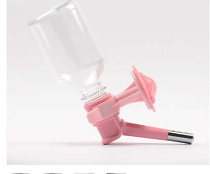 Distributeur d'eau automatique pour animaux de compagnie, design rose, idéal pour chats et chiens.
