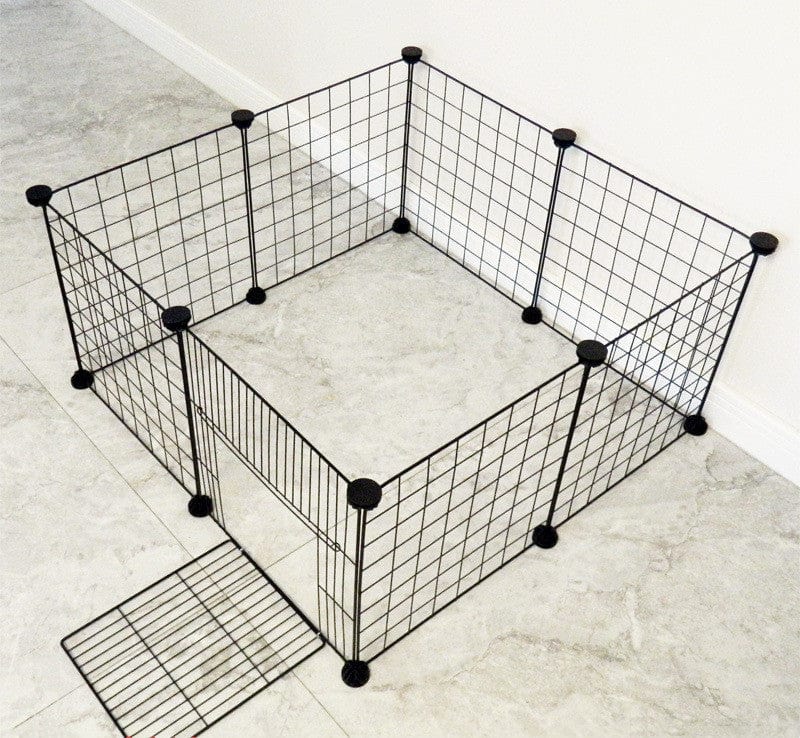 Cage à lapin isolante Splicing Teddy en fer et plastique, parfaite pour les animaux de compagnie.
