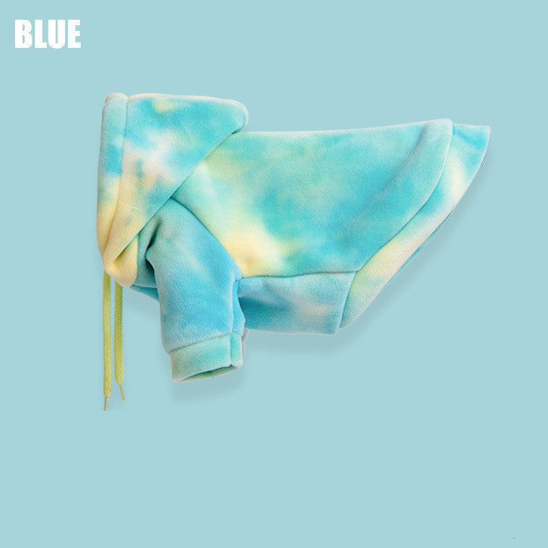 Pull en polyester bleu tendance pour chien, parfait pour garder votre animal au chaud et stylé.