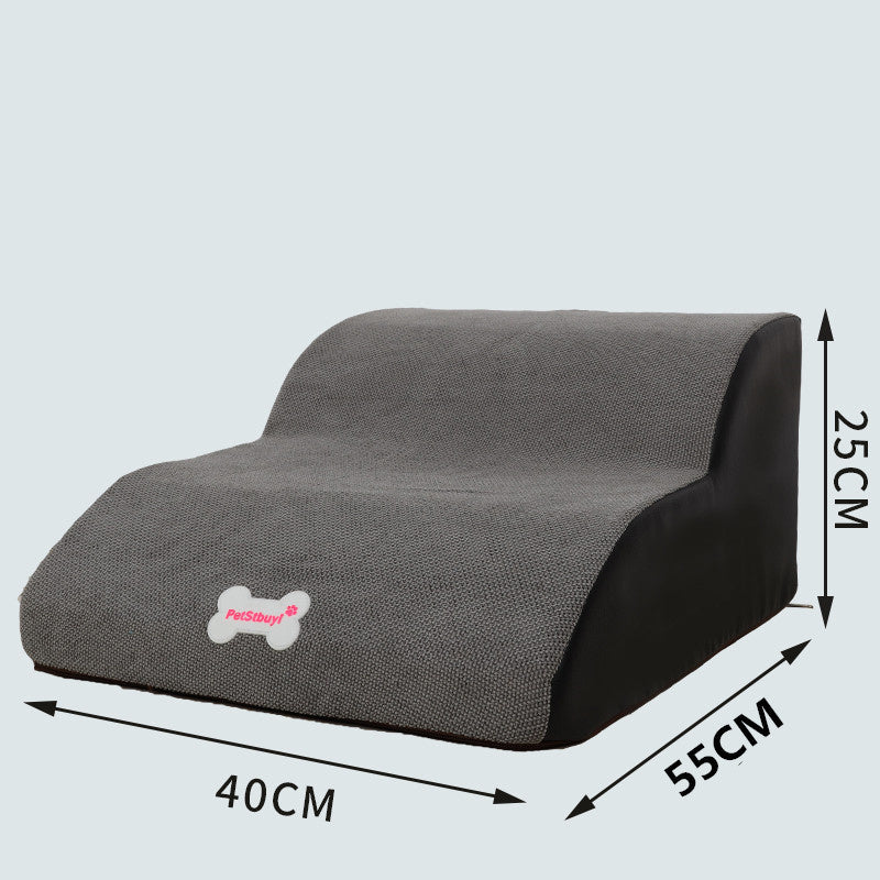 Échelle de montée pour chiens en peluche, idéale pour aider les petits chiens à accéder aux meubles.