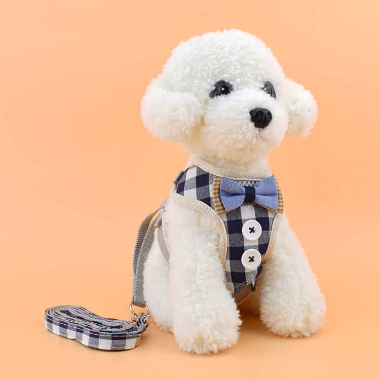 Harnais confortable et pratique pour chien avec laisse, en tissu de qualité et design élégant.