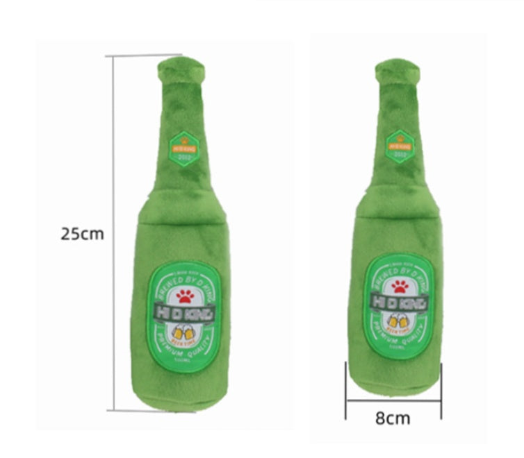 Jouet en Peluche Bouteille de Bière pour Chien