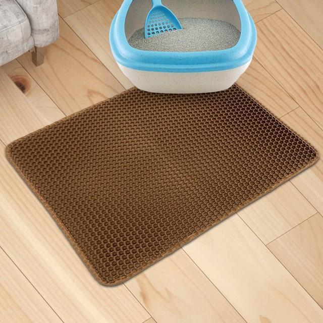 Tapis Double Couche Étanche pour Chat en Polyester