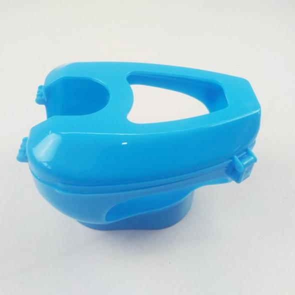 Porte-Pigeon de Course en plastique bleu avec support fixe, accessoire pratique pour éleveurs de pigeons.