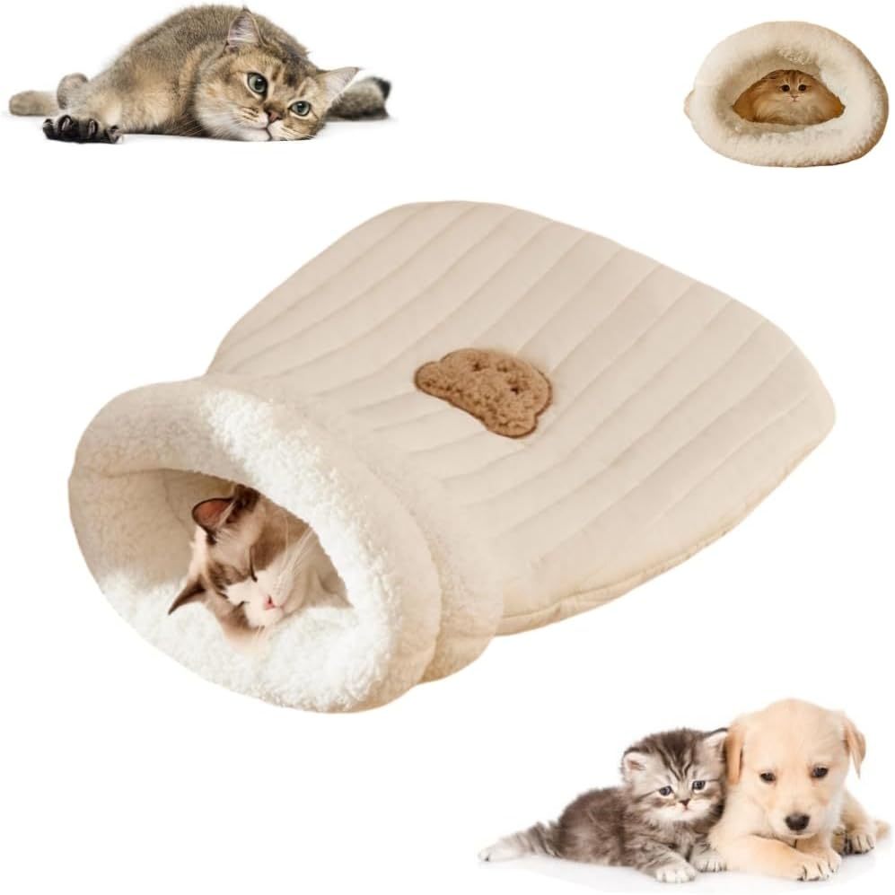 Sac de couchage pour chat d'intérieur - Douillet et chaud