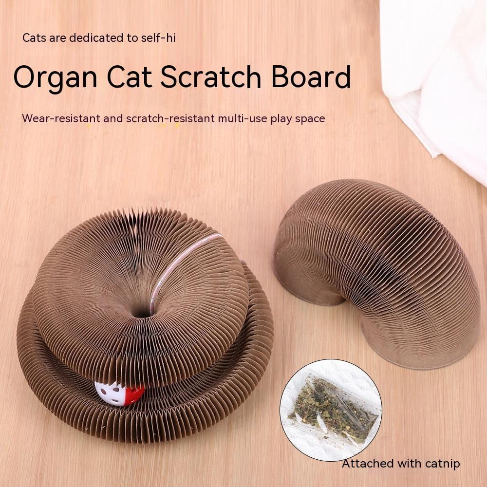 Organ Cat Scratch Board with catnip, wear-resistant and scratch-resistant multi-use play area.