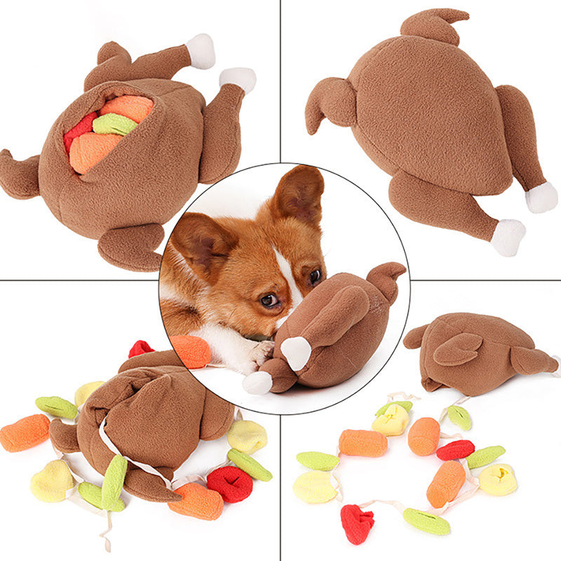 Jouet en Peluche pour Chien - Dinde Légumes