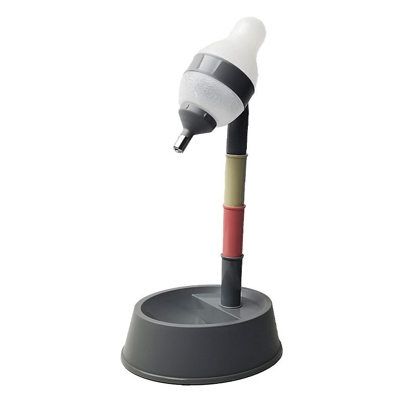 Récipient d'eau ajustable pour chiens et chats, design moderne 2 en 1 pour confort et praticité.