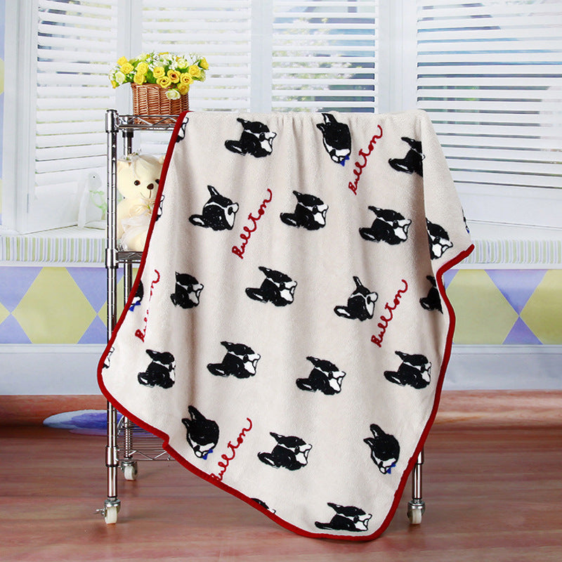 Couverture en Flanelle en Fleece Corail Imprimée