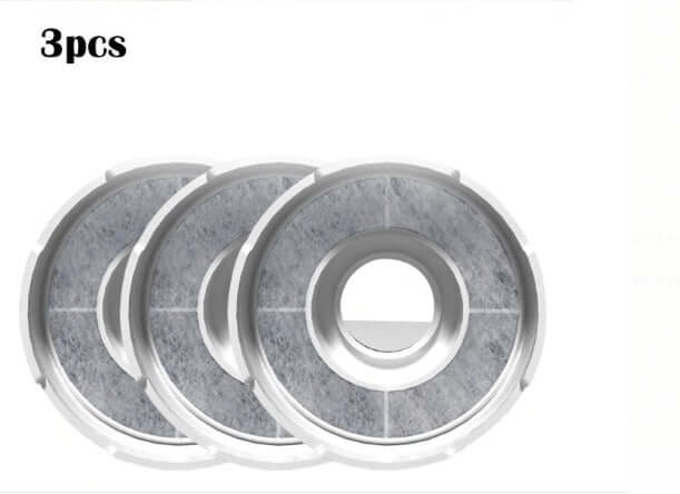 Ensemble de 3 filtres pour fontaine à boire automatique pour animaux, conçus pour une eau propre et fraîche.