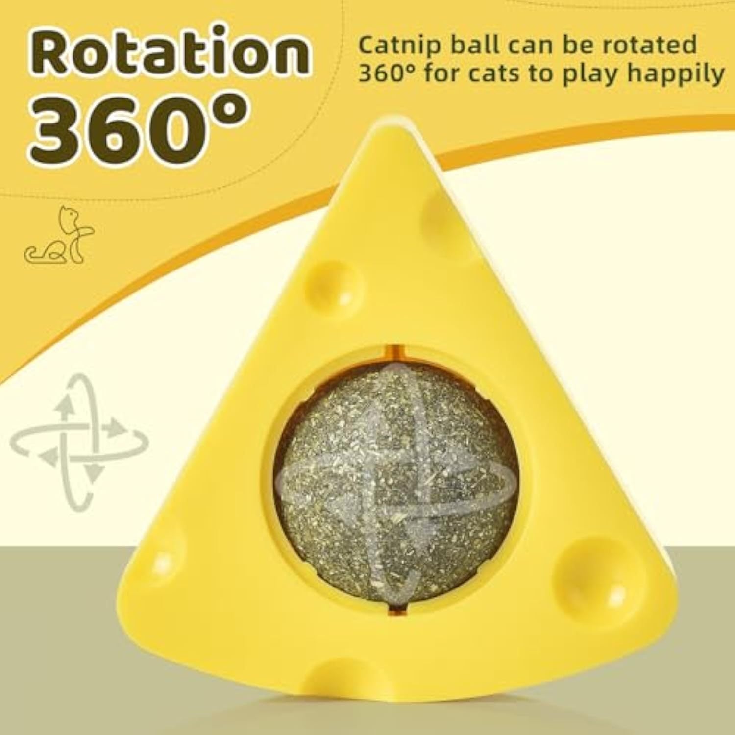 Balles de Catnip en Forme de Fromage pour Chats