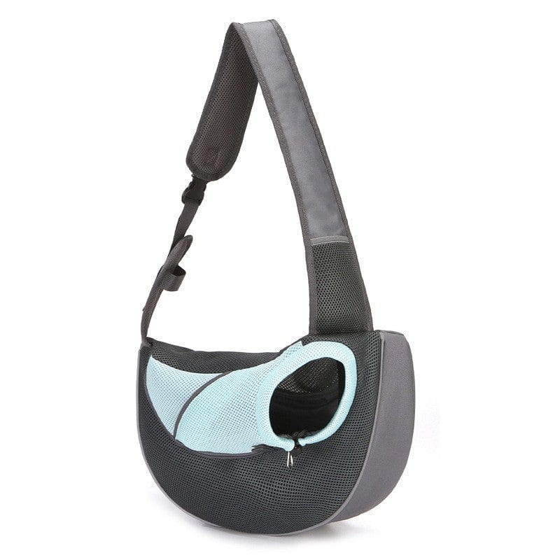 Sac à bandoulière léger et respirant pour chiots, idéal pour un transport confortable et pratique.