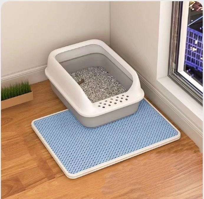 Tapis à Litière pour Chat à Double Couche Anti-Éclaboussures
