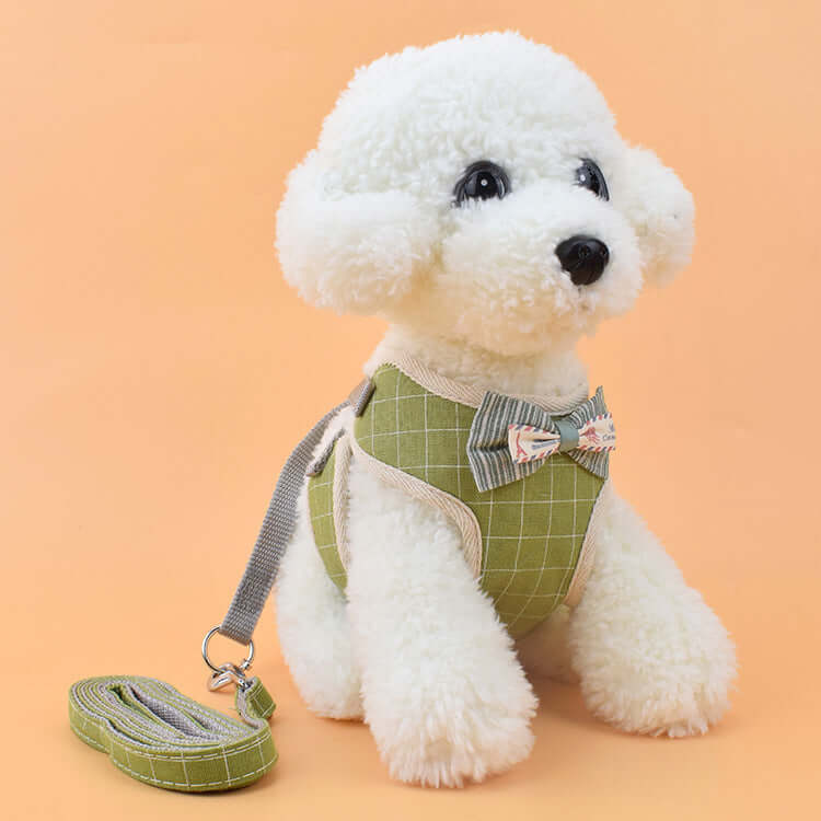 Harnais confortable et pratique pour chien avec laisse, en tissu de haute qualité, modèle décontracté.