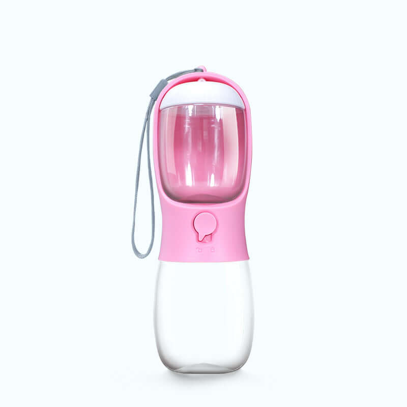 Gobelet d'eau dual-use pour animaux de compagnie en plastique léger et durable, idéal pour hydrater les chiens lors de déplacements.