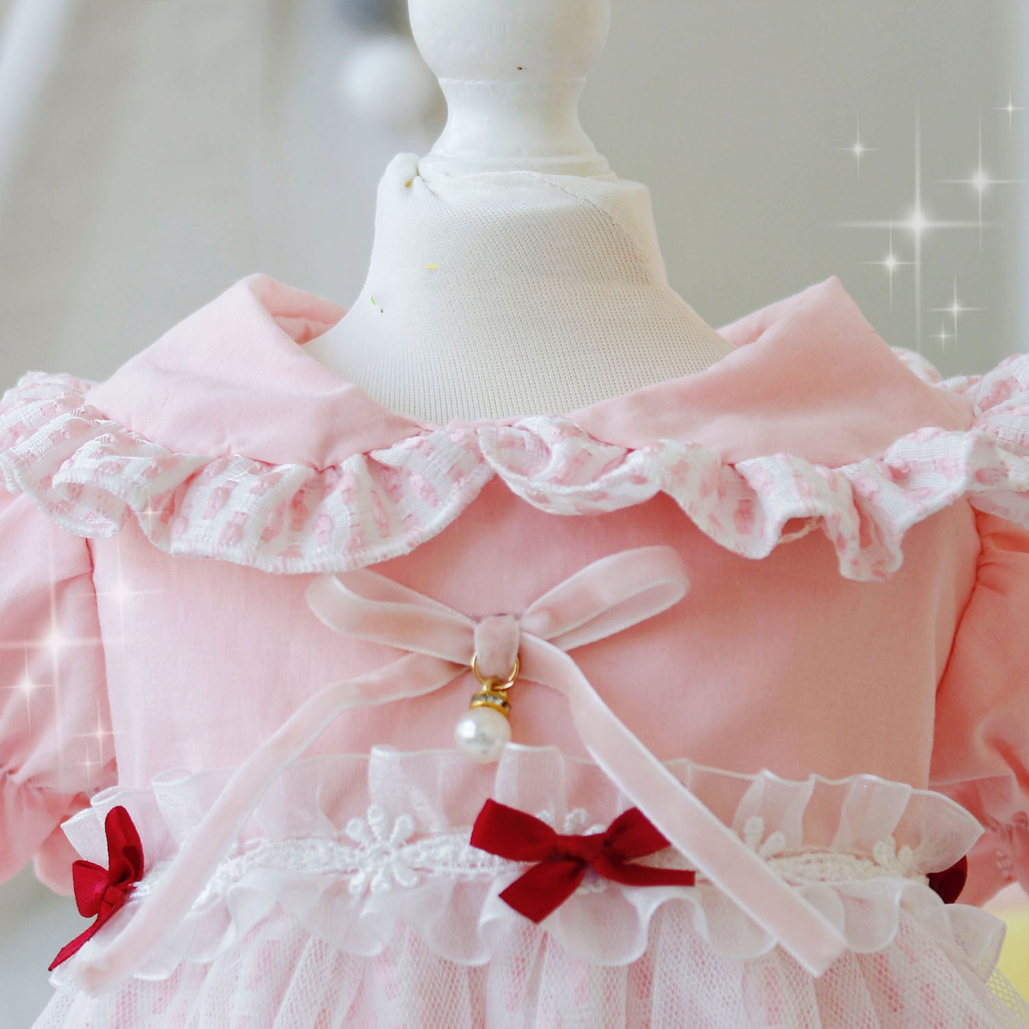 Robe Chienne Cloud Pattern Rose