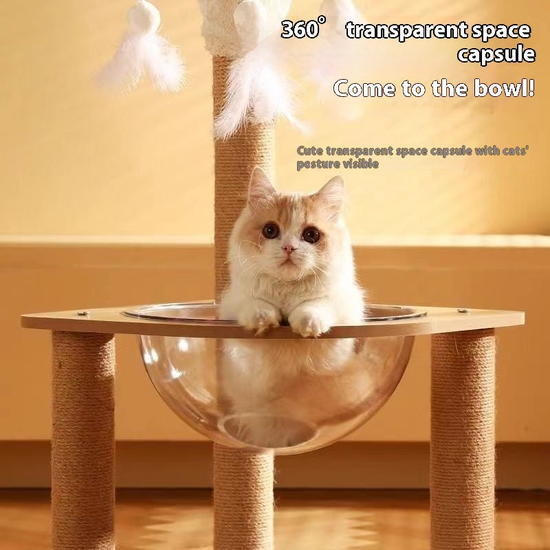 Arbre à grimper pour chat en capsule spatiale