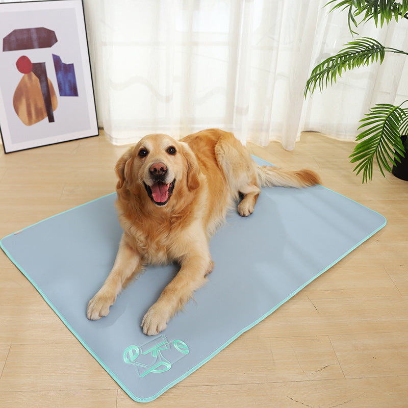 Matelas Été Imperméable pour Chien - Bleu Sable