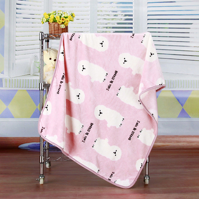 Couverture en Flanelle en Fleece Corail Imprimée