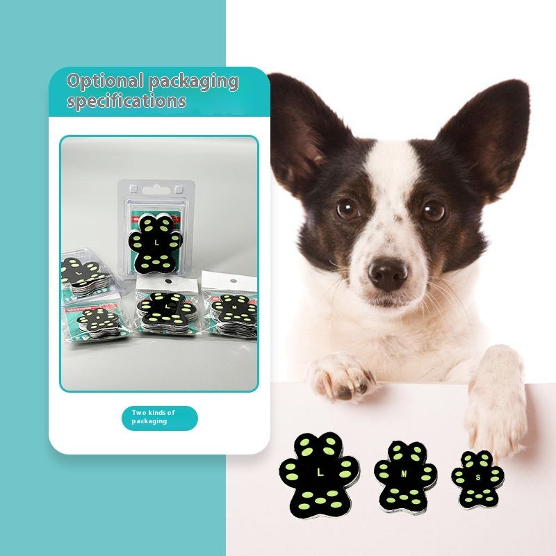 Protection de Pattes Invisible pour chiens, options d'emballage montrées avec un chien mignon.