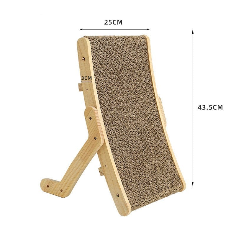 Planche à gratter en papier cartonné pour chats, dimensions 25cm x 43.5cm, durable et ergonomique.