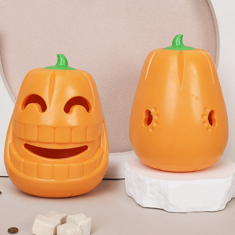 Jouet à mâcher interactif pour chien en forme de citrouille d'Halloween
