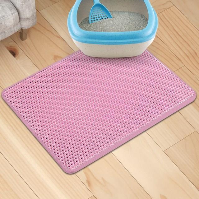 Tapis Double Couche Étanche pour Chat en Polyester