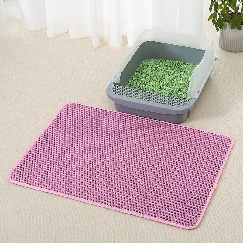 Tapis Anti Éclaboussures EVA Double Couche pour Chats