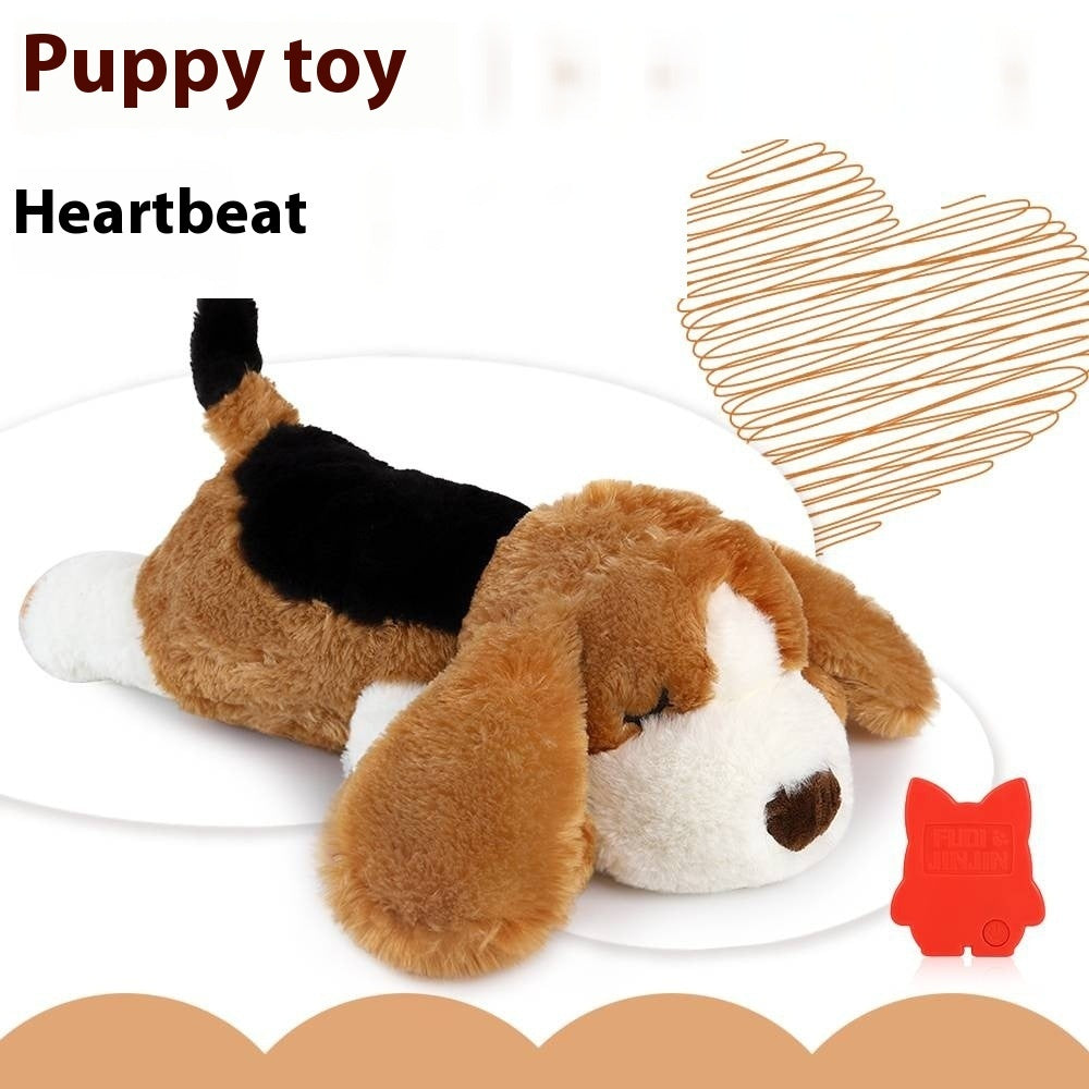 Coussin en Peluche Chien/Chat avec Battement de Coeur