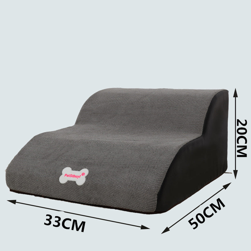 Échelle de montée pour chiens en peluche, idéale pour aider les petits chiens à accéder au canapé en toute sécurité.